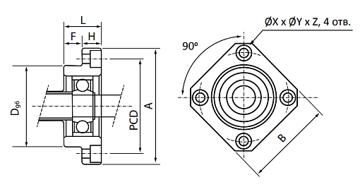 Фото 1 товара Опора ШВП FF20 TECHNIX