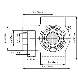 Подшипниковый узел UCT207 TECHNIX - фото 2