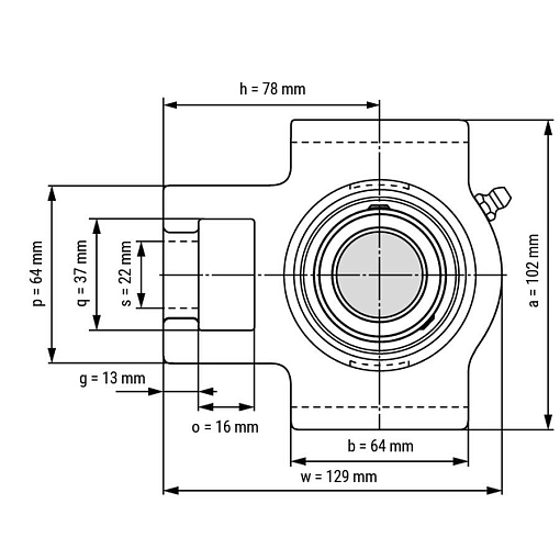 Фото 1 товара Подшипниковый узел UCT207 TECHNIX