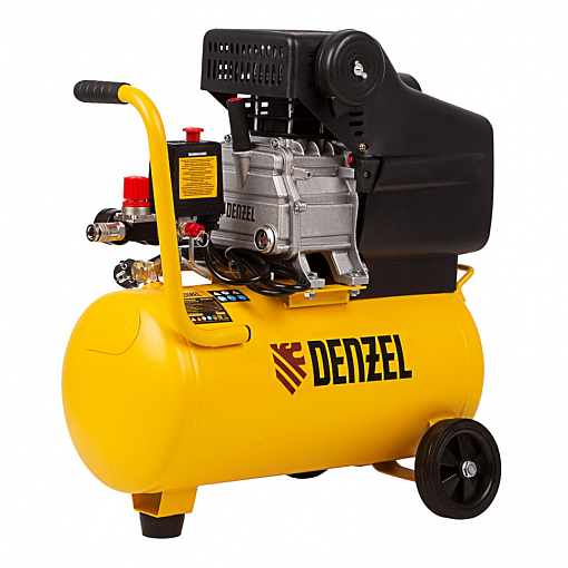 Фото 1 товара Компрессор воздушный DC1500/24, прямой привод, 1.5 кВт, 24 литра, 220 л/мин Denzel