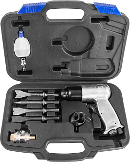 Молоток пневматический 150 мм в наборе с насадками, 9 предметов, THORVIK - фото 2