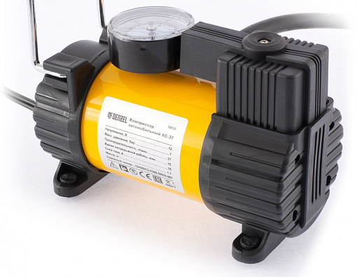 Фото 2 товара Компрессор автомобильный AC-37, 12 В, 7 атм, 37 л/мин, автомобильный предохранитель Denzel