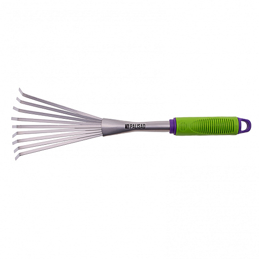 Фото 1 товара Грабли веерные 9 - зубые, 130 х 420 мм, стальные, пластиковая рукоятка, Connect, Palisad