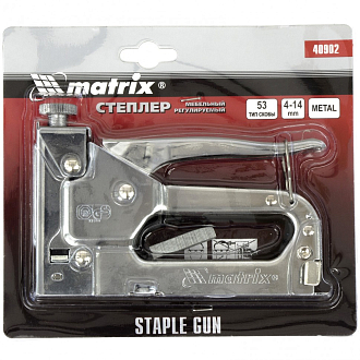 Степлер мебельный регулируемый, тип скобы 53, 4-14 мм Matrix Master - фото 2