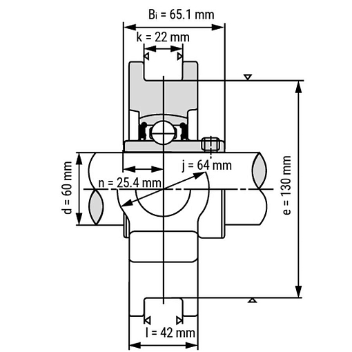 Фото 2 товара Подшипниковый узел UCT212 TECHNIX