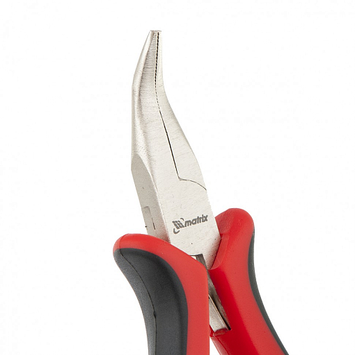 Фото 3 товара Длинногубцы изогнутые Mini, 130 мм, никелированные, авторазжим, Matrix