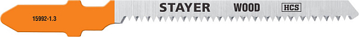 Фото 0 товара Полотна для эл/лобзика HCS STAYER по дереву, фигурный рез, Т-хвостовик, шаг 1.4 мм, 50 мм, 2 шт., 15992-1.3_z02 Professional