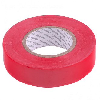 Изолента ПВХ, 19 мм х 20 м, красная, 150 мкм Matrix - фото 1