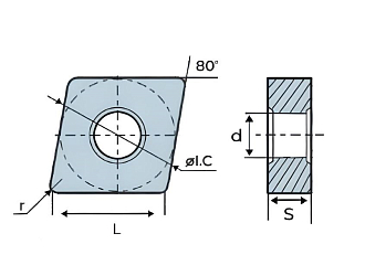 CNGA120404 LF80 токарная пластина Deskar - фото 2