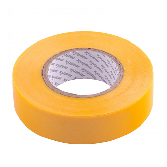 Изолента ПВХ, 19 мм х 20 м, желтая, 150 мкм Matrix - фото 1