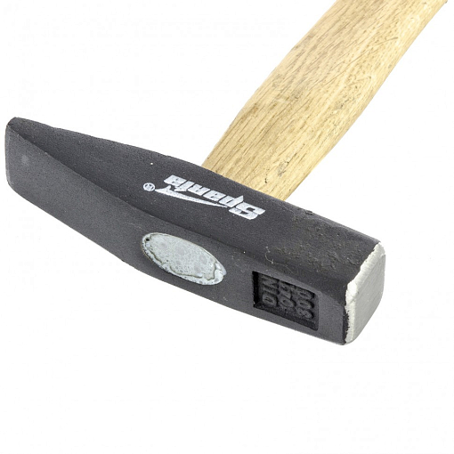 Фото 1 товара Молоток слесарный, 300 г, квадратный боек, деревянная рукоятка Sparta