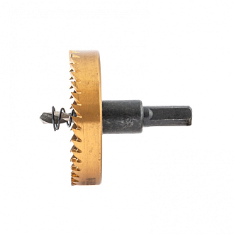 Коронка по металлу HSS, 63 мм, нитридтитановое покрытие Denzel - фото 1