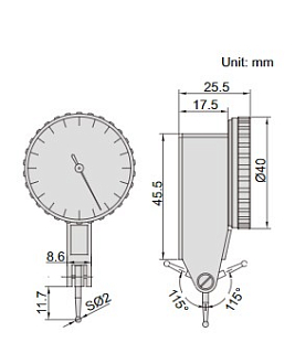 Индикатор ИРБ 0.2мм, 0.001мм "PLUS", INSIZE - фото 2