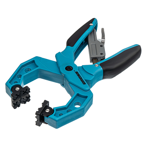 Фото 3 товара Струбцина клещеобразная 2-1/4, пластиковый корпус, храповой механизм жесткой фиксации, 58 мм Gross