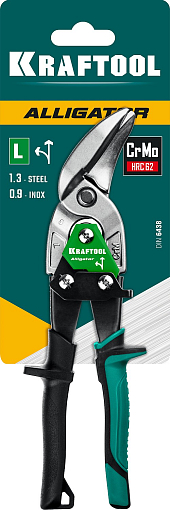 Фото 5 товара Левые усиленные ножницы по металлу с выносом Alligator 2328-OL KRAFTOOL 250 мм