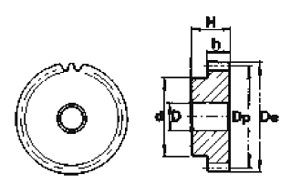 Зубчатая шестерня под расточку со ступицей и калеными зубьями, М=4, Z=20 PM31T20 TECHNIX - фото 2