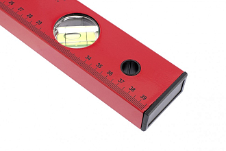 Уровень алюминиевый, 400 мм, 3 глазка, красный, линейка Matrix - фото 2