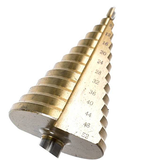 Сверло ступенчатое 4-52 мм 13ступ. Р6М5(HSS) TiN - фото 2