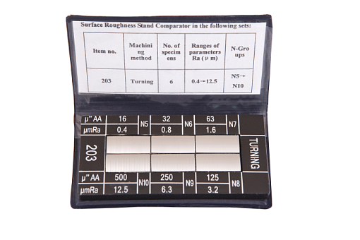 Фото 0 товара Набор образцов шероховатости поверхности из 6шт, Ra 0.4 - 12.5 GRIFF