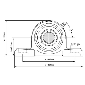 Подшипниковый узел UCP208 TECHNIX - фото 2