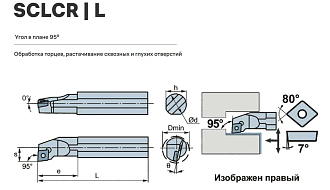 S12M-SCLCR06 DKR державка для внутреннего точения Deskar - фото 2