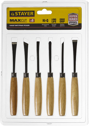 Фото 2 товара Набор фигурных резцов MaxCut STAYER 6 шт, 165 мм, 1832-H6