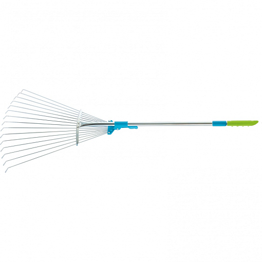 Фото 0 товара Грабли веерные стальные, 190-600х790-1620 мм ,15 зуб., стальной черенок, Luxe Palisad