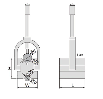 Призма пов. и разм. 50х 40х 40 для валов ø5-30 мм (1 шт), INSIZE - фото 2