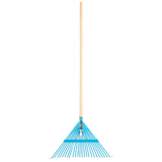 Грабли веерные стальные, 540 х 1450 мм, 24 плоских зуба, лакированный черенок, Luxe, Palisad - фото 2