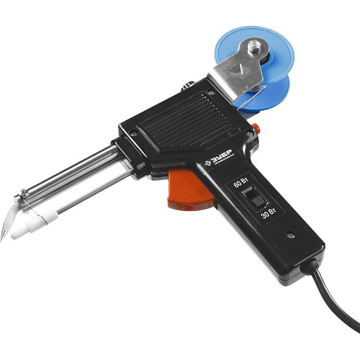 Фото 0 товара Паяльник с подачей припоя, 2 мощности (30Вт/60Вт), серия ПРОФЕССИОНАЛ Зубр 5530460