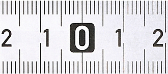 Стальная линейка, гибкая, узкая, нерж. Матовый, шкала с нулевой точкой посередине 300 мм - фото 2