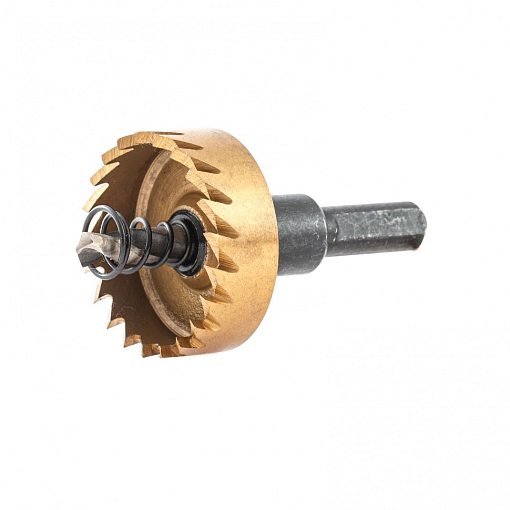 Фото 1 товара Коронка по металлу HSS, 38 мм, нитридтитановое покрытие Denzel