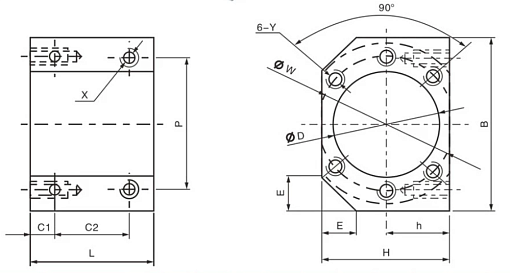 Фото 1 товара Держатель для гайки ШВП DSG2505 TECHNIX