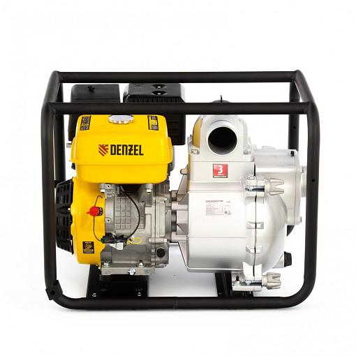 Фото 3 товара Мотопомпа бензиновая для грязной воды PX-80D, 15 л.с, 3", 1500 л/мин, глубина 8 м , напор 30 м Denzel