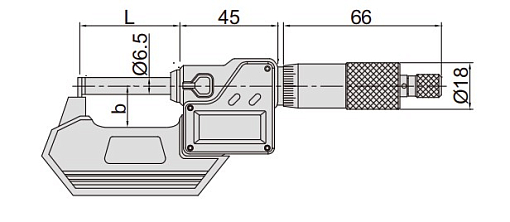 Фото 1 товара Микрометр МТЦ-25, 0-25мм/0-1", 0.001мм/0.00005" (наконечник Ø8x27.5мм), INSIZE