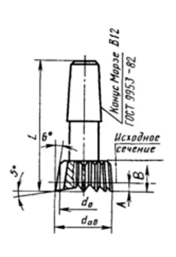 Фото 1 товара Долбяк хвостовой М1,25 Z=20 20 градусов Р6М5