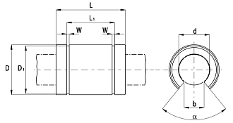 Линейный подшипник LME12-UU-OP (KBO1232PP) TECHNIX - фото 2