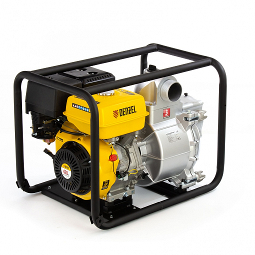 Фото 0 товара Мотопомпа бензиновая для грязной воды PX-80D, 15 л.с, 3", 1500 л/мин, глубина 8 м , напор 30 м Denzel