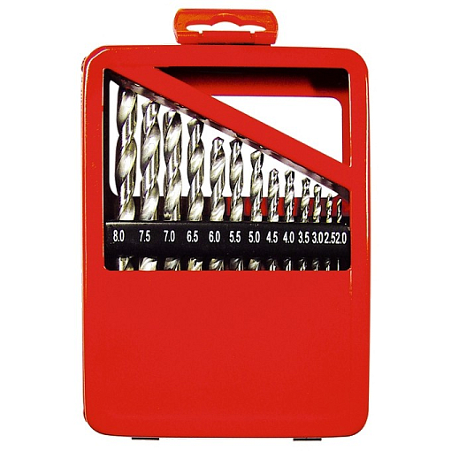 Фото 0 товара Набор сверл по мет., 1-10 мм (через 0,5 мм), HSS, 19 шт, мет. коробка, ц/х Matrix