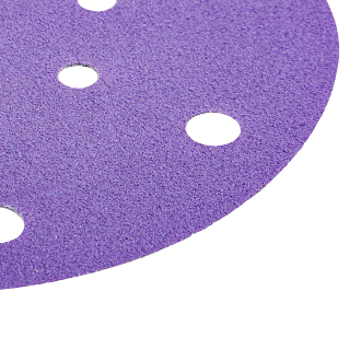 Круг абразивный шлифовальный под липучку "Purple Sandpaper" auto Р40 (150мм; 17 отверстий; 25шт) - фото 4