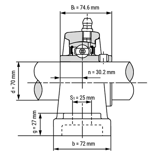 Фото 2 товара Подшипниковый узел UCP214 TECHNIX