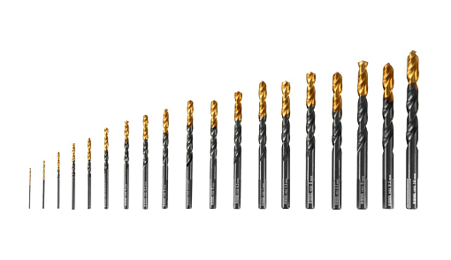 Фото 3 товара Набор сверл по металлу 1-10 мм, HSS-Tin, Golden Tip, 19 шт Denzel