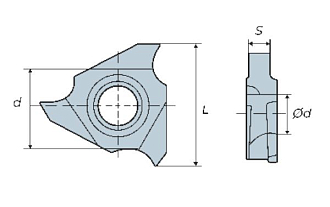 TGF32R 070 LDA пластина для отрезки и точения канавок Deskar - фото 2
