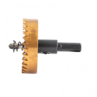 Коронка по металлу HSS, 55 мм, нитридтитановое покрытие Denzel - фото 1