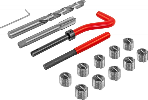 Фото 1 товара Набор для восстановления резьбы M10x1.0, 15 предметов, THORVIK