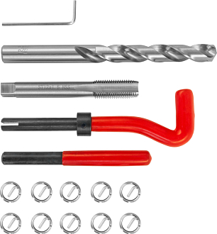 Набор для восстановления резьбы M12x1.5, 15 предметов, THORVIK - фото 1