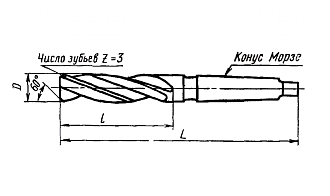 Зенкер 11,5х101х182 к/х КМ1 u8 Тип1 для скв.отв. Sekira - фото 3