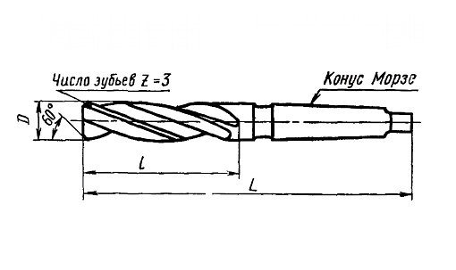 Фото 2 товара Зенкер 11,5х101х182 к/х КМ1 u8 Тип1 для скв.отв. Sekira