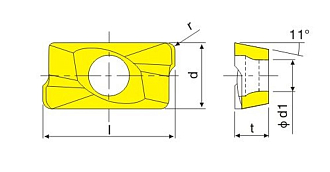 APMT 1135PDER XM TF618 фрезерная пластина Boro Deskar - фото 4