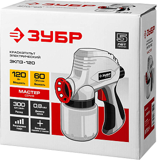 ЗУБР 120 Вт, плунжерный, краскопульт электрический ЗКПЭ-120 Мастер - фото 9